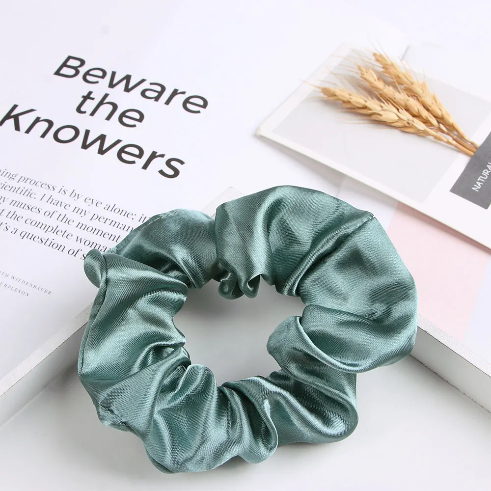 Новое поступление 2020 модные женские красивые атласные резинки для волос яркие