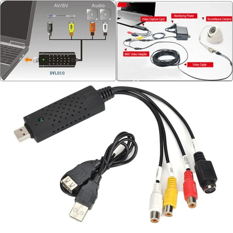 Обновленный USB легкий захват высококачественный аудио Win 7/8/10 VHS на DVD адаптер для