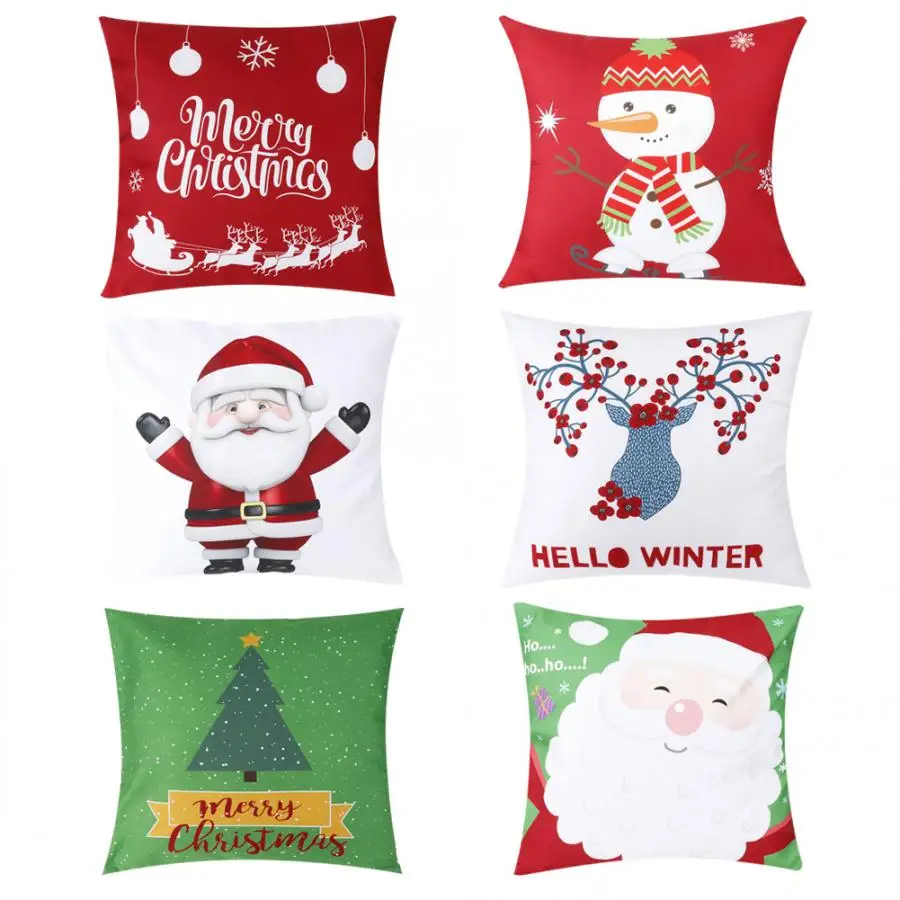 Рождественский стиль наволочка диван кровать чехол для подушки дома украшение