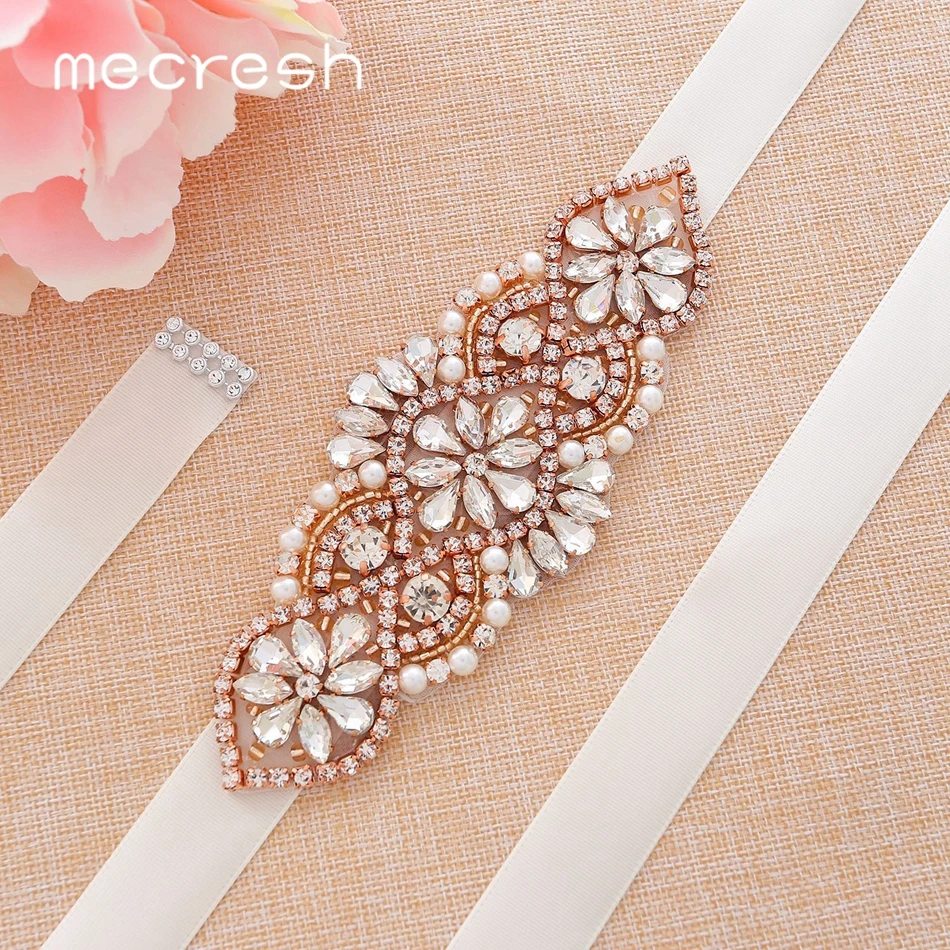 Mecresh ручной работы имитация жемчуга ремешок для свадебного платья женщин розовое