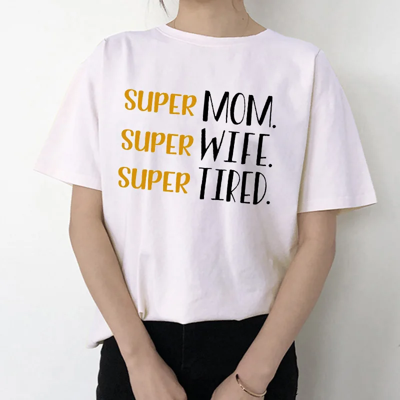 Высокое качество 100% хлопок футболка с принтом жена Босс Женская Повседневная