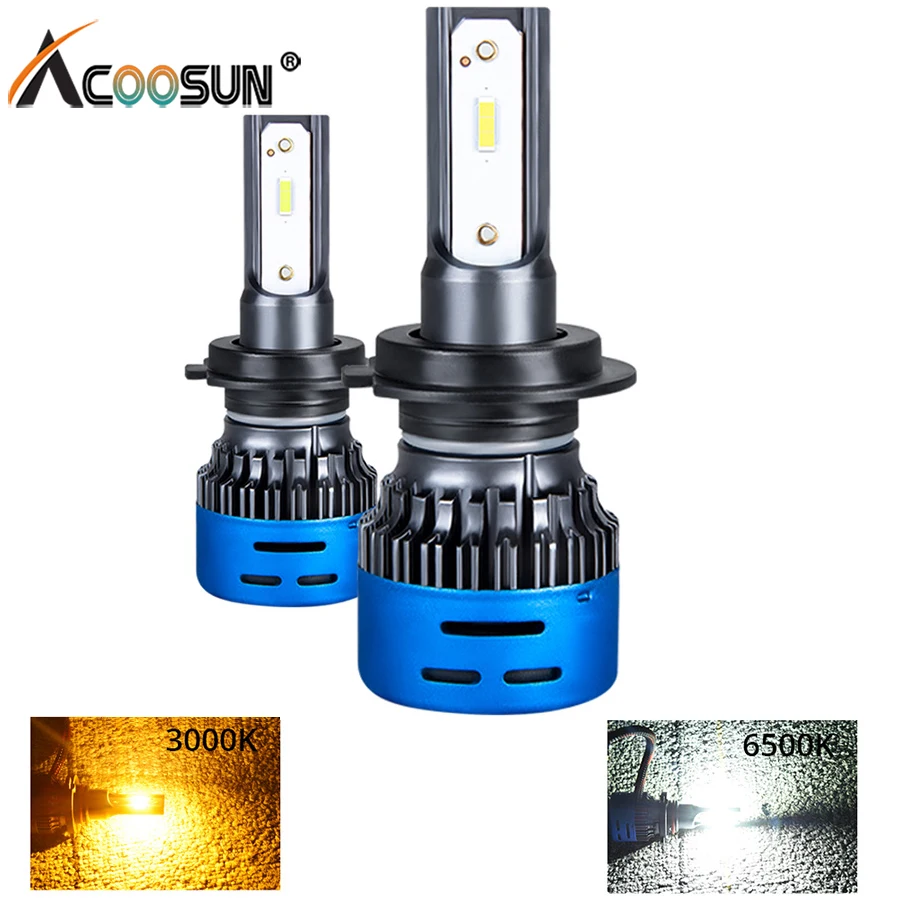 Светодиодные фары для мотоцикла H4 Bombaillas лампы 12V 6500k 3000k Hi/lo Led HS1 H7 H1 Автомобильная