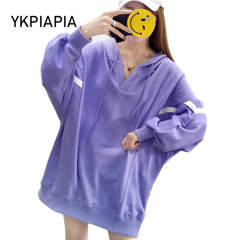

2020 Plus Size Sweatshirts Women Gown With A Hood Hoodies Lady Long Sleeve Casual Black Loose Hooded Female Pullover Sweatshirt