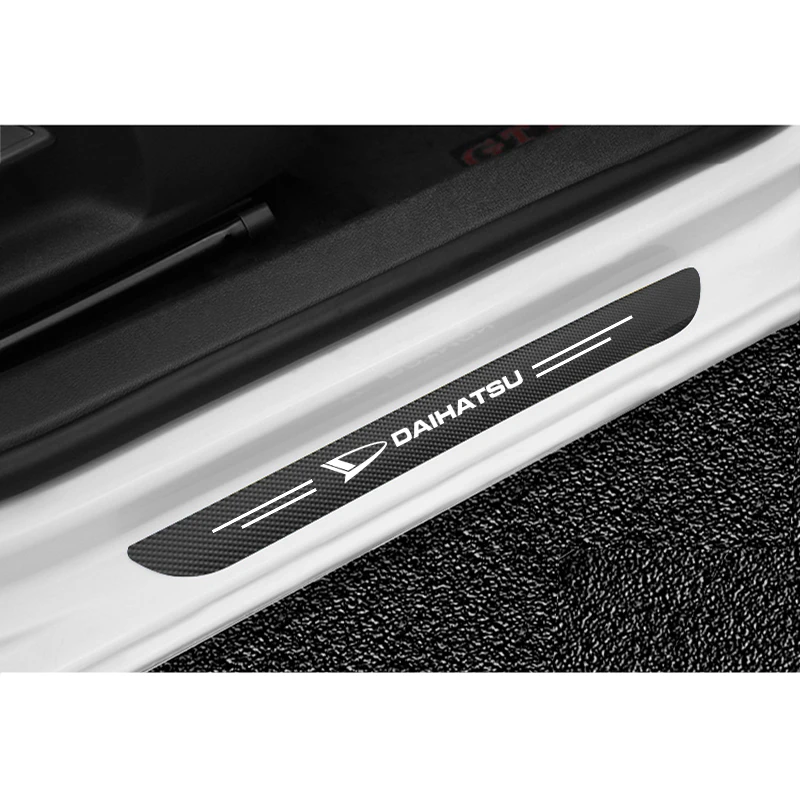 4 шт. углеродного волокна автомобиля порогов и устойчивая к царапинам Стикеры для