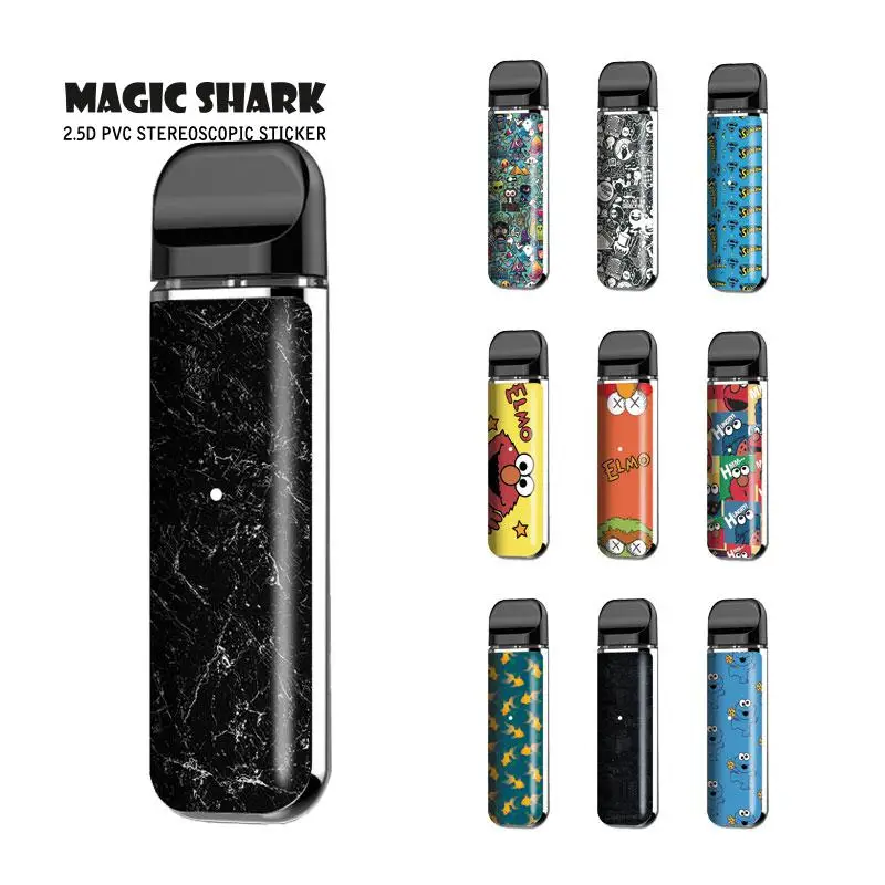 Чехол-наклейка Magic Shark Gold Fish Супермен Элмо камень граффити пленка для Smok Novo