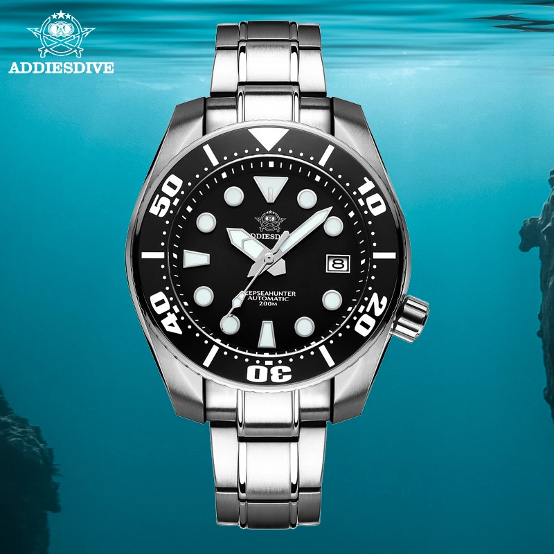 

Addies Dive Diver automatic watches for men nh35 movement 007 sport steel watch Ceramic bezel BGW9 Super Luminous Men's watches