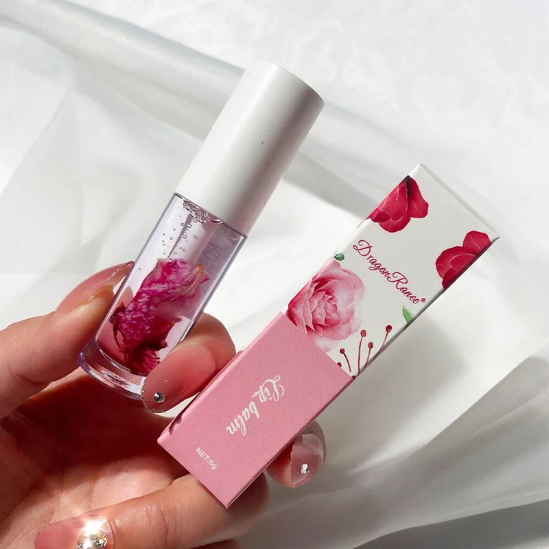 

Natural Plant Extarct High Gloss Lip Oil Moisturizing Dry Flower Glow Lip Oil Nourishing Lip Oil Biting Lip Plumper Lip gloss SL