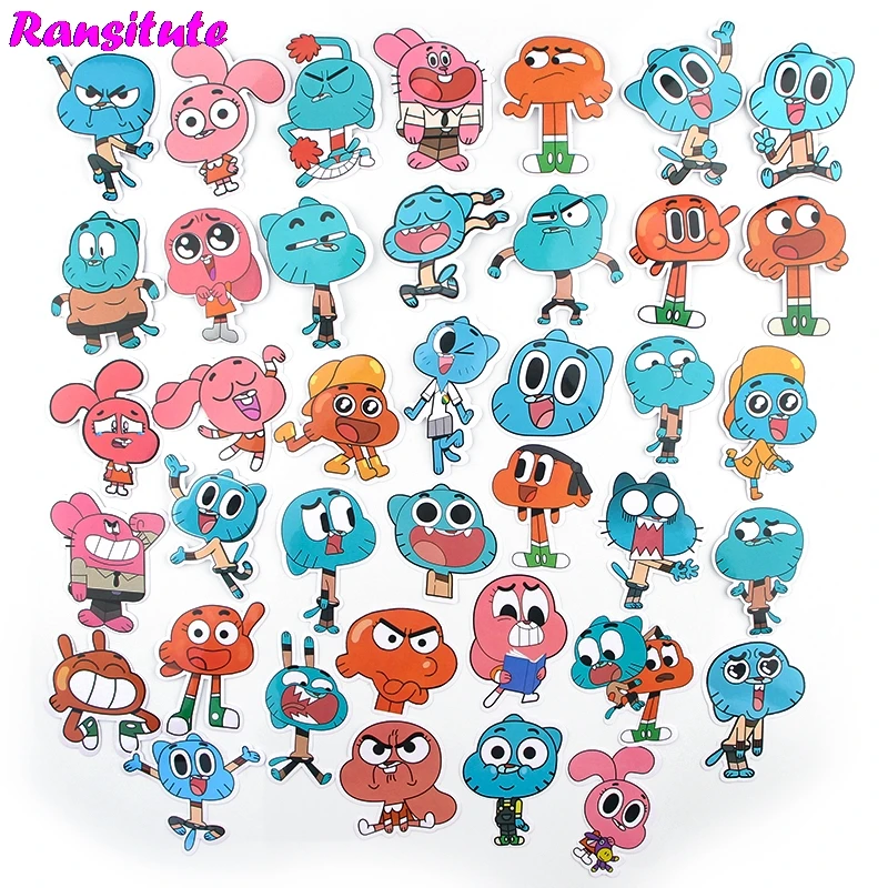 37 шт./компл. мультфильм аниме стикеры DIY багажа ноутбук скейтборд мотоцикл