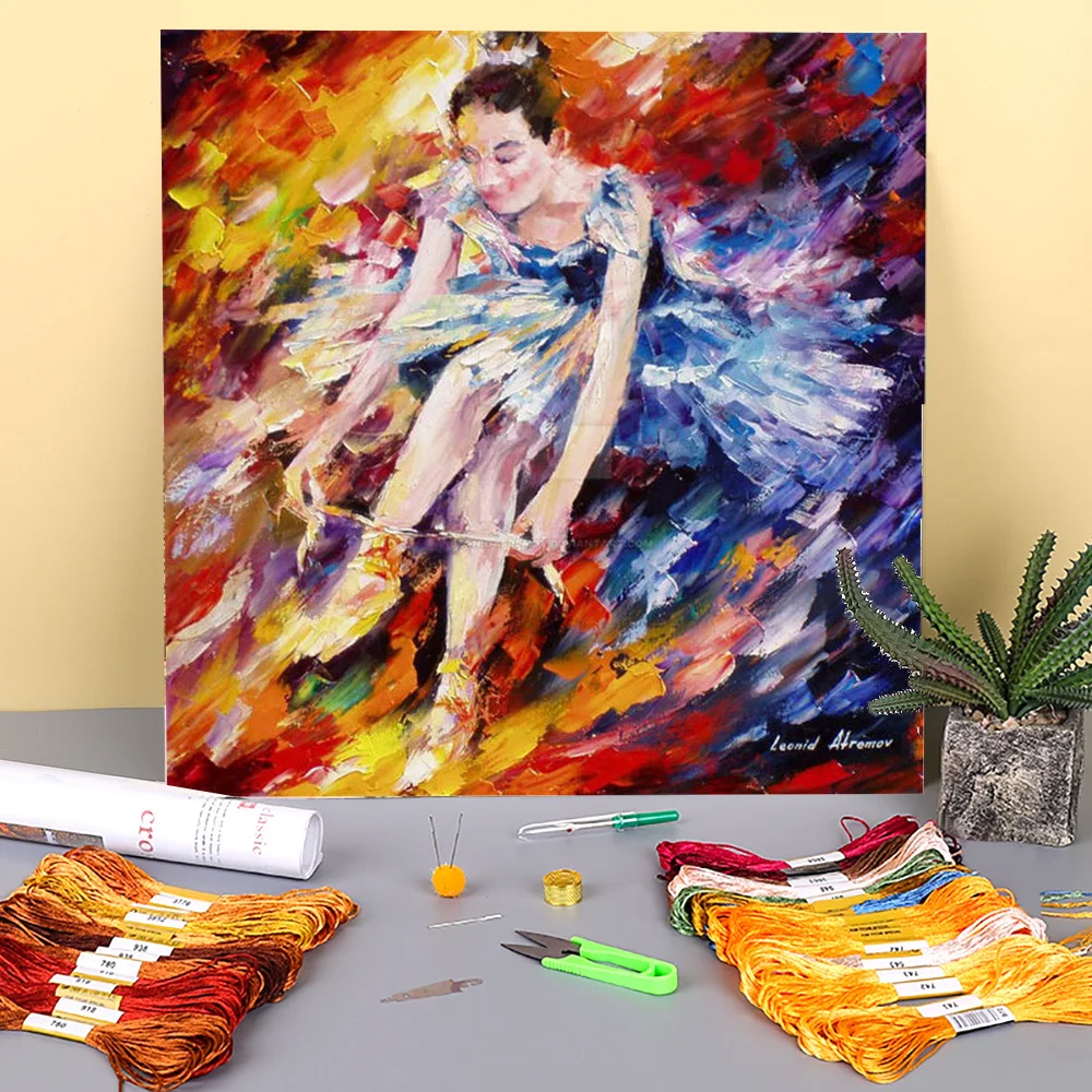 

Золотая обувь печатная ткань 11CT вышивка крестиком узоры DMC нитки Рукоделие Шитье рукоделие вышивка штампованный Декор