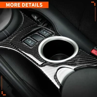 carbon fiber car interior trim console panel cupholder seat adjust switch frame decoration accessories fit for nissan 370z z34