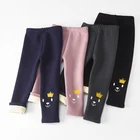 Детские теплые брюки для девочек, леггинсы, детские зимние леггинсы для девочек, флисовые брюки для девочек, однотонное детское нижнее белье для девочек