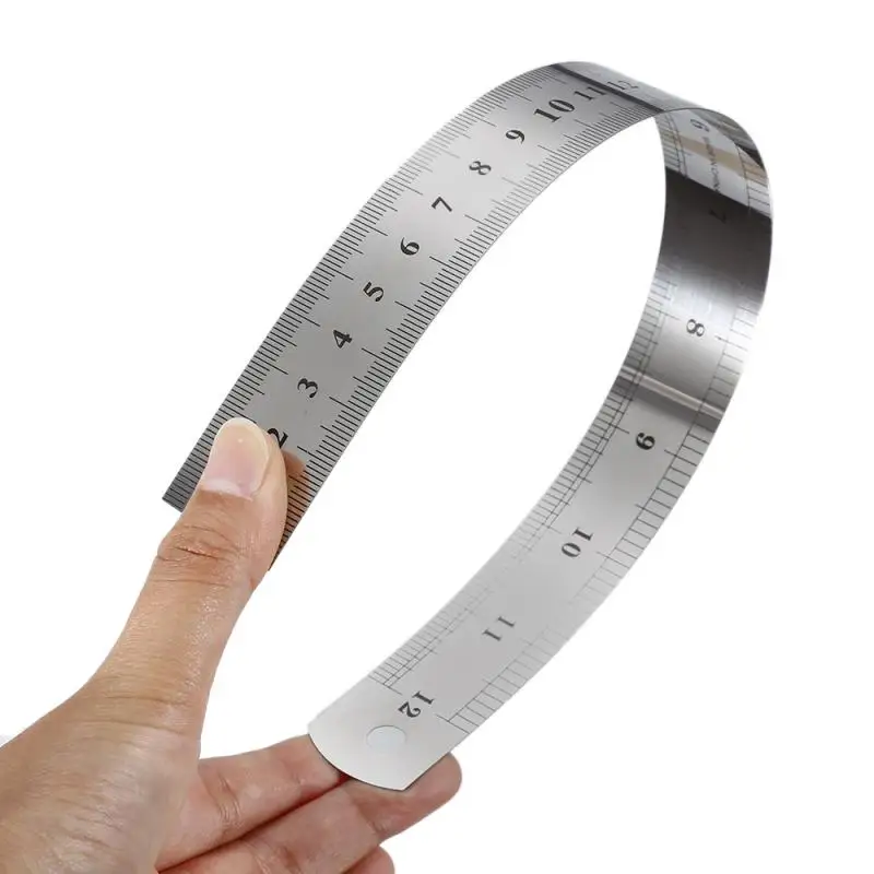 Металлическая линейка из нержавеющей стали Метрическая точные двусторонние