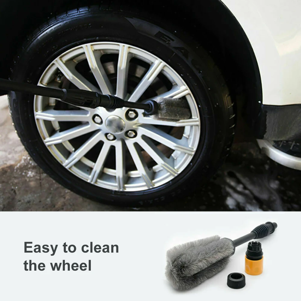 15'' Car Wheel Cleaning Brush Tire Washing Clean Tyre Alloy Soft Bristle Cleaner Auto Detailing Care Tools | Автомобили и