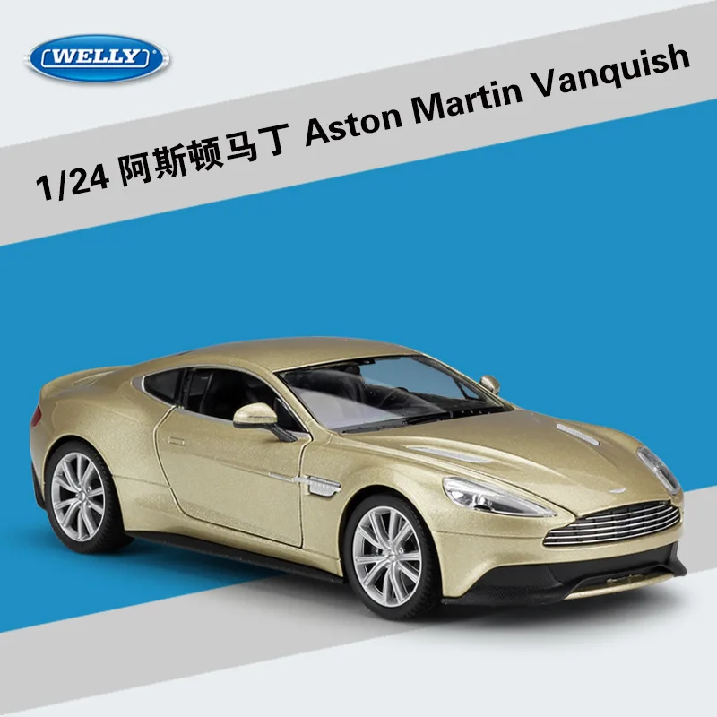 

WELLY 1/24 Car Aston Martin Vanquish Simulation Metal Diecast Model Car Kids Toys Gifts