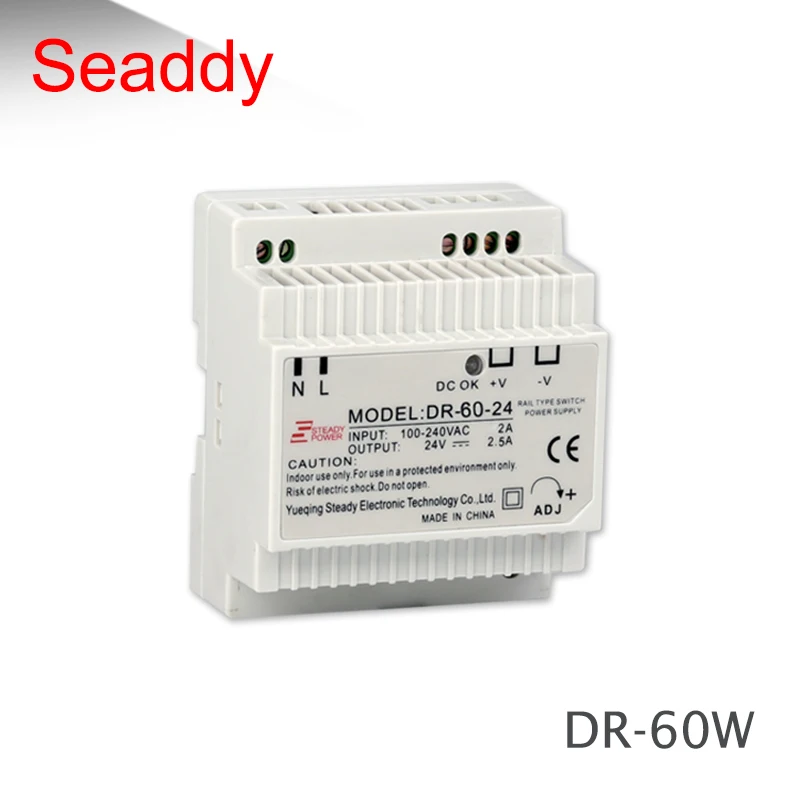 DR-60-12 трансформатор 12 вольт 5 ампер Промышленный din rail источник питания 220v переменного тока в постоянный, работающего на постоянном токе 12 в источник питания