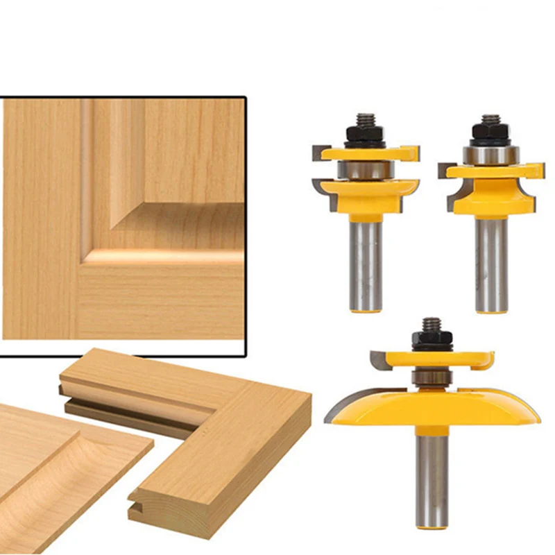 3 шт./компл. 1/4 фреза Инструменты хвостовик бит поднятая панель шкаф двери