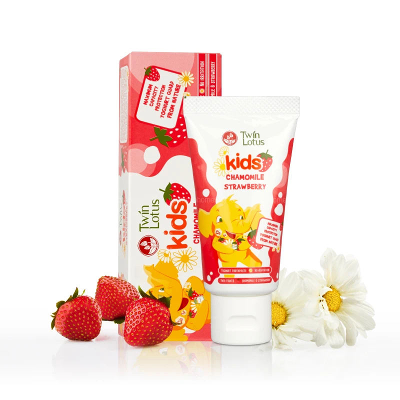 Детская з/п &quotКлубника и Ромашка&quot / Twin Lotus Kids Strawberry&ampChamomile 50 g|Зубная паста| |