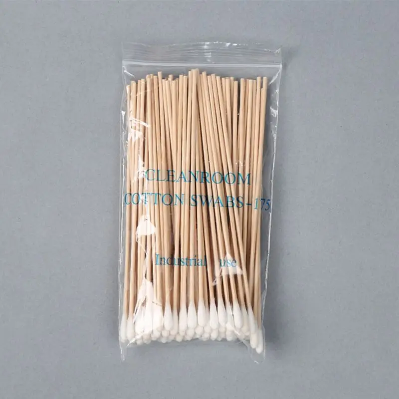 

200Pcs 15CM Long Wooden Handle Cotton Swab Single-Head Q-Tips Ear Nose Cleaning Sterile Sticks Makeup Applicator Remove Tool
