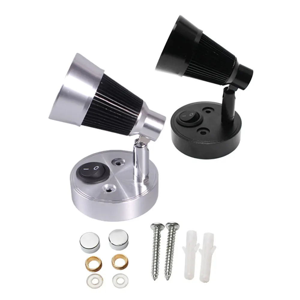 

2Pcs DC12V-24V Lamp Interior RV Camper Trailer Lighting Boat Yard LED wall Light bedside reading lamp for Truck Motorhome Yachts