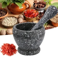 resin mortar pestle set garlic herb spice mixing grinding crusher bowl restaurant kitchen tools