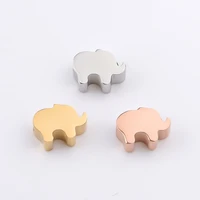 cute stainless steel elephant animal charms pendants fashion accessories necklace bracelet space beads for diy jewelry making