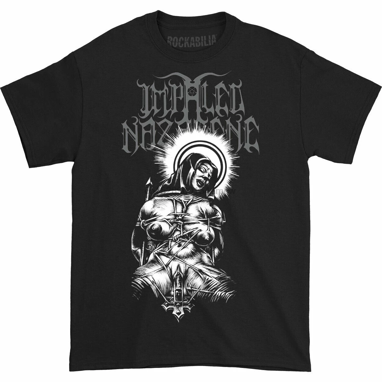 Impaled Nazarene мужчины насилуют сатана Might Футболка X-Big черный | Мужская одежда