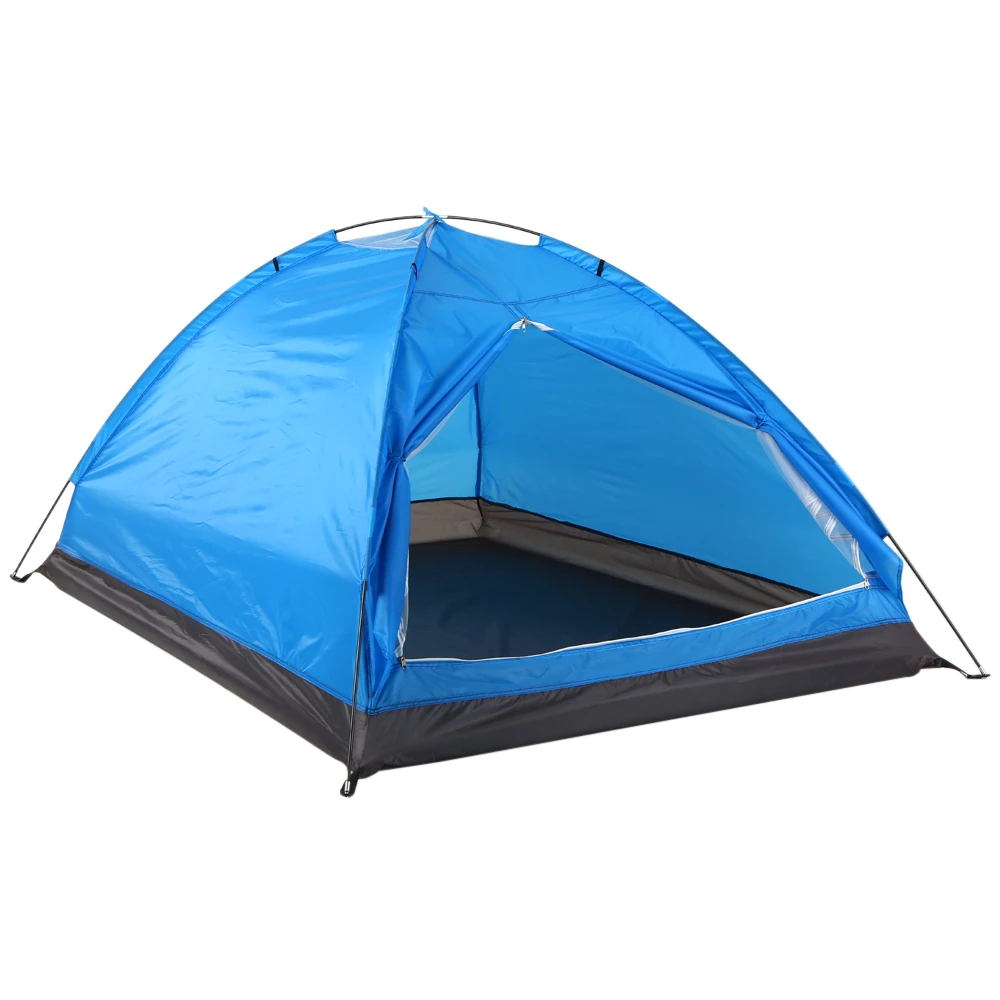 blue for 2 person TOMSHOO портативная походная палатка Камуфляжная палатка на 1/2 человек двухслойная Водонепроницаемая походная палатка для путешествий - Цвет: blue for 2 person