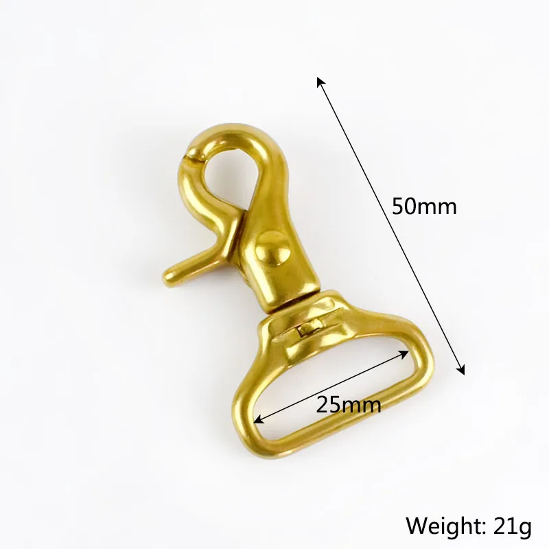 25x50mm 2 шт. 10/11/20/25 мм Твердая Сумка с декором из жёлтой меди пряжка брелок для ключей на ремень застежками Поворотный замок-карабин триггер зажимы карабины DIY аксессуары AP528 - Цвет: 25x50mm