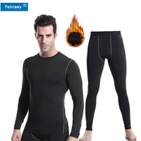 fanceey winter thermal underwear men keep warm long johns men fitness flecce compression underwear thermo undershirts leggings