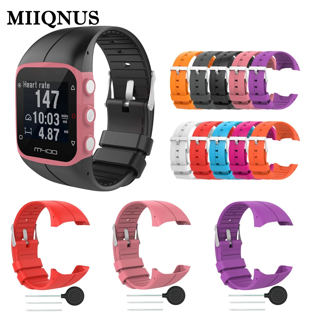 Мягкий силиконовый ремешок для часов MIIQNUS классический цветной спортивный