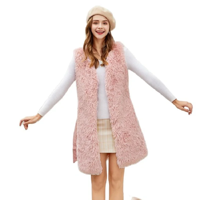 

Новинка, зимняя одежда MJ-Alpaca с поясом 90, жилет из искусственной шерсти, с поясом из меха ягненка, кружевной жилет, женский жилет, пальто