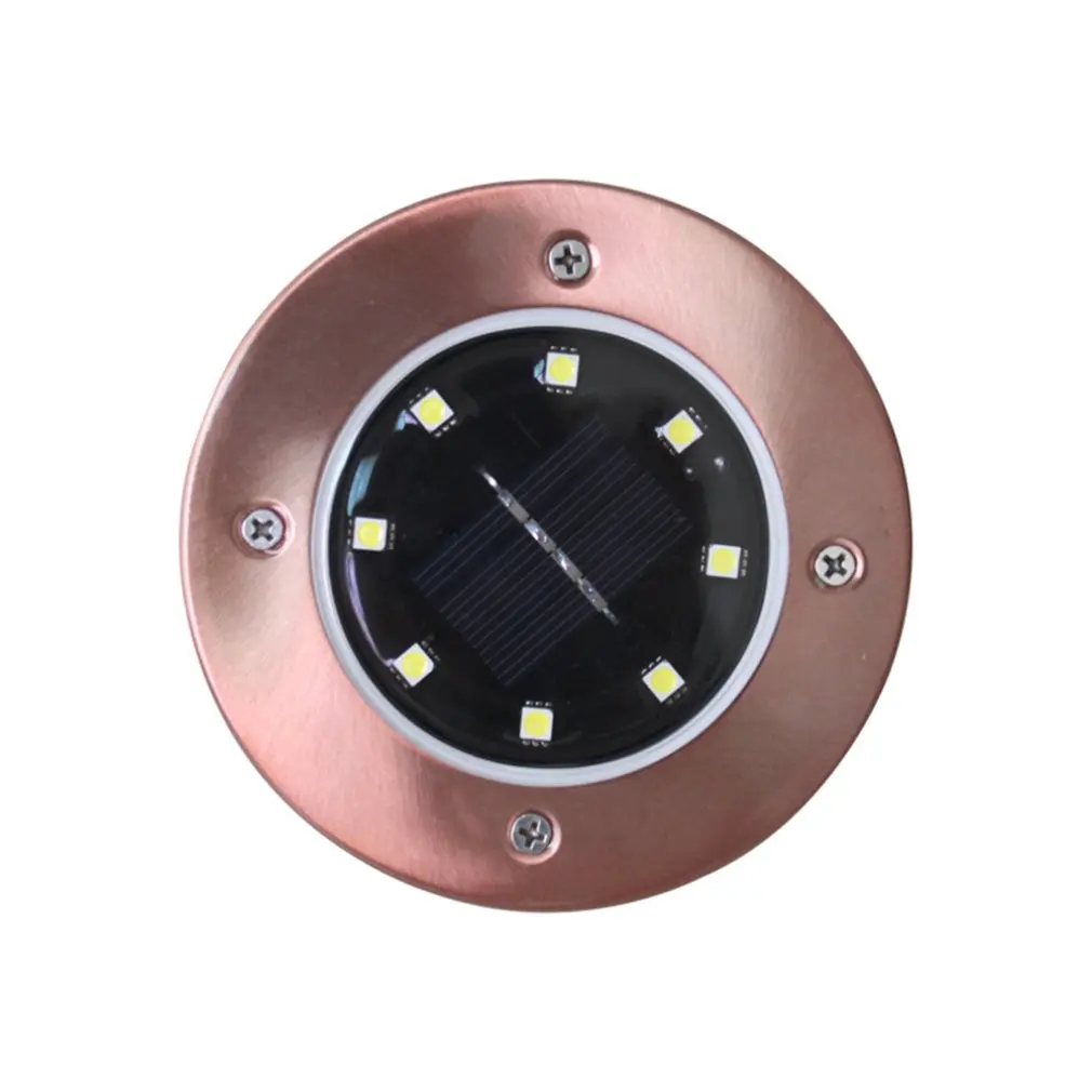 Водонепроницаемый Бронзовый подземный светильник на солнечной батарее 8