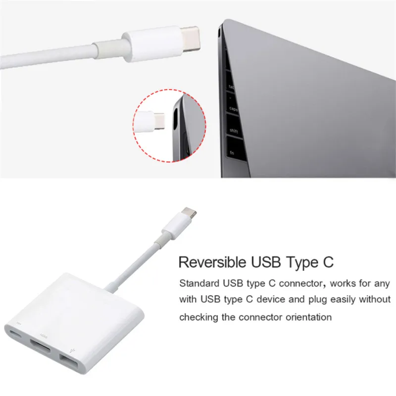 KEBIDU USBC 3 1 конвертер USB C Type-USB 0/HDMI-совместимый/Type Женский зарядное устройство