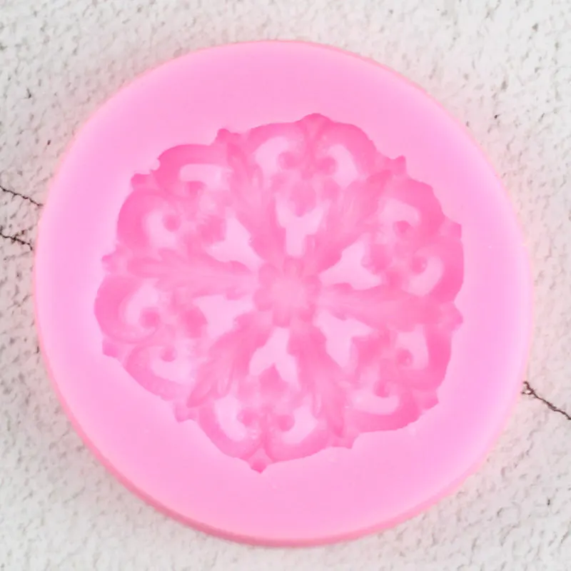 Цветочная гирлянда силиконовые формы рельефный барокко Топпер конфеты шоколад