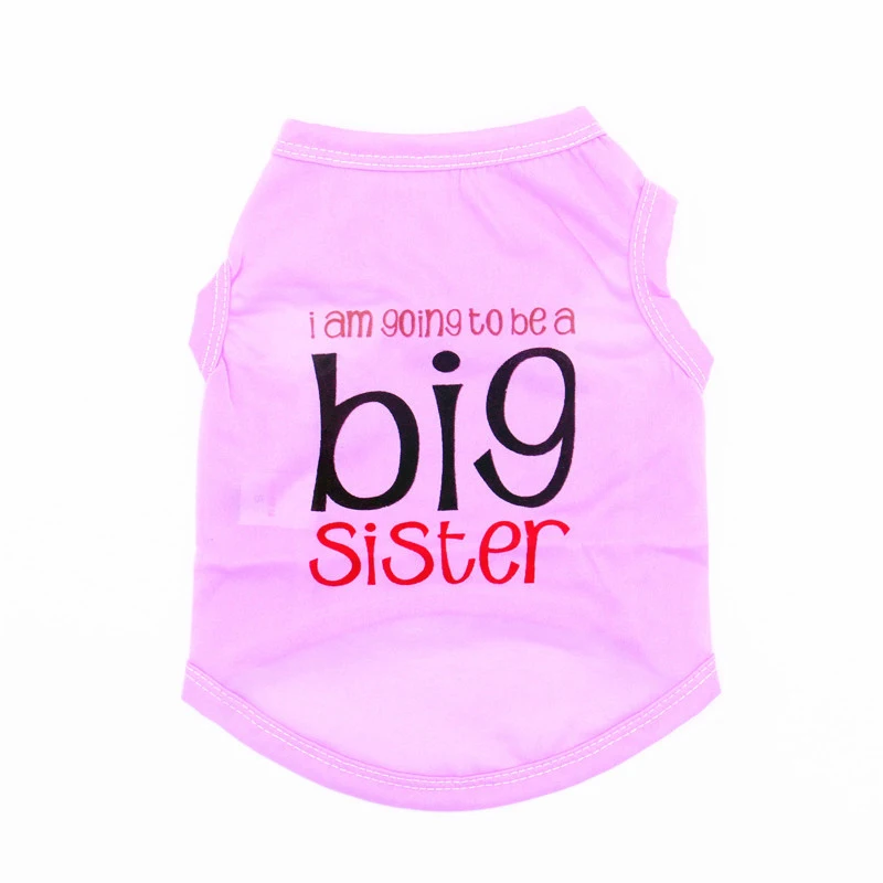 Жилет для собак старшей сестры хлопковый трикотаж с принтом весенне-летняя