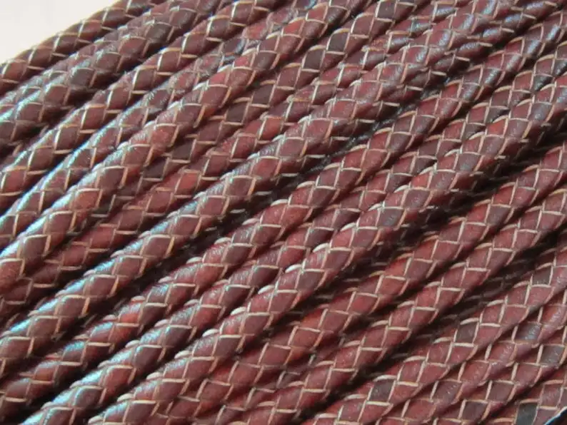 5 мм круглый кожаный шнур плетеные Проблемные кожаные полоски|Ювелирная
