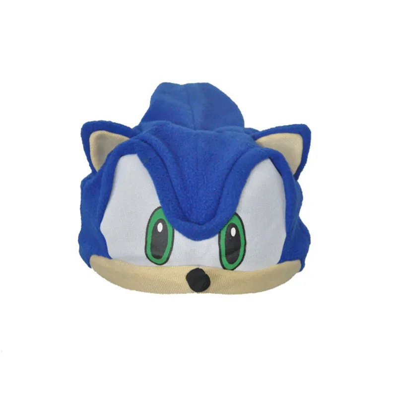 1pc Anime Sonic Hedgehog Hair Cosplay Hat Headgear Fleece Cap Plush Costumes For Children Boys Girls Cute Hats | Игрушки и хобби