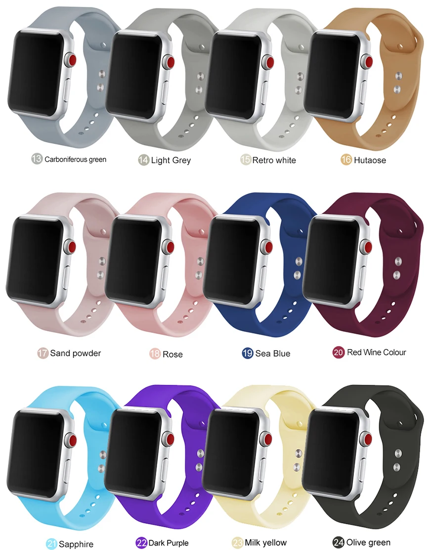 Ремешок для часов для Apple 38 мм 42 мм iWatch 5 ремешок 44 мм 40 мм Ремень спортивный силиконовый браслет часы аксессуары для Apple 5 4 3 2 1