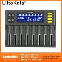 liitokala lii s8 8 slots lcd battery charger for li ion lifepo4 ni mh ni cd 9v 21700 20700 26650 18650 rcr123 18700