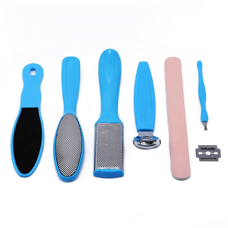 

8PCS Manicure Foot Care File Set Dead Hard Skin Callus Remover Scraper Pedicure Rasp Tools Feet Care Tool Kit Stainless tool