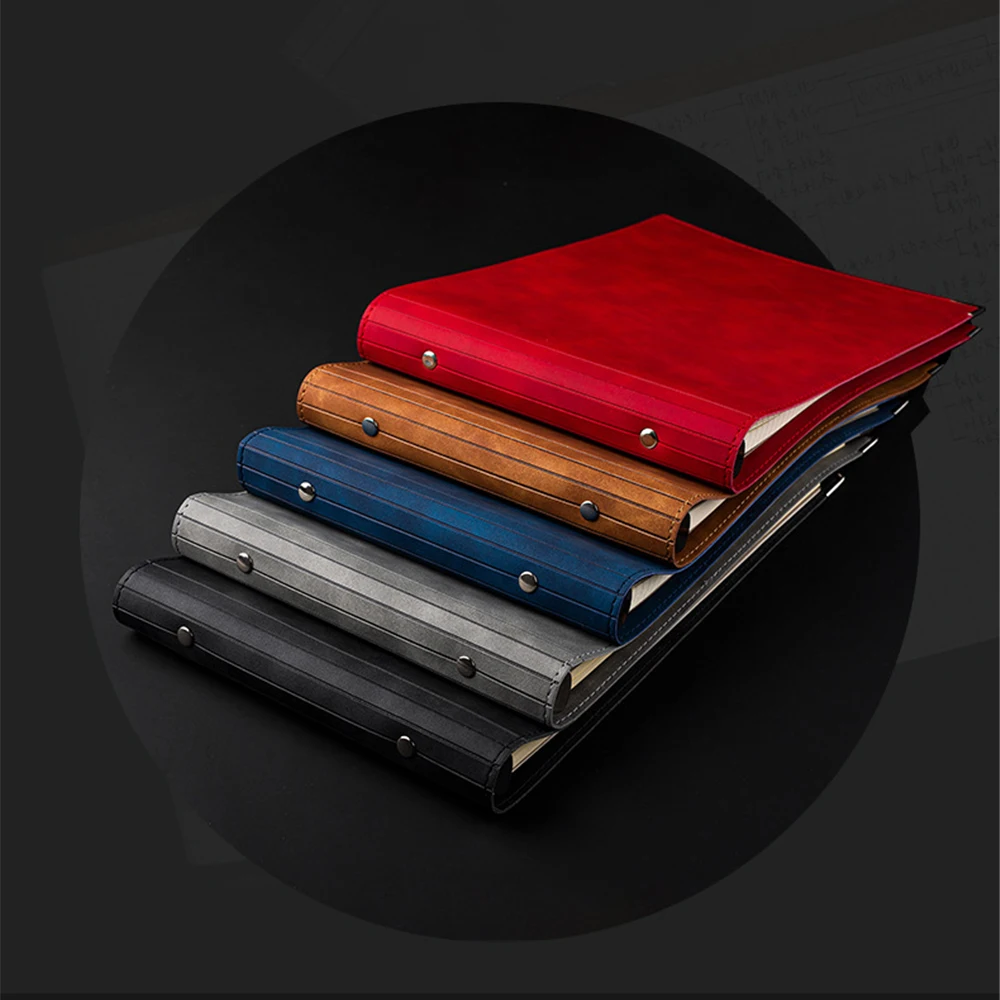 

A4/b5 Loose-leaf Notebook Grid Mind Map Horizontal Line Notebook Hand Account Soft Leather Planner Diary Cornell Notepad