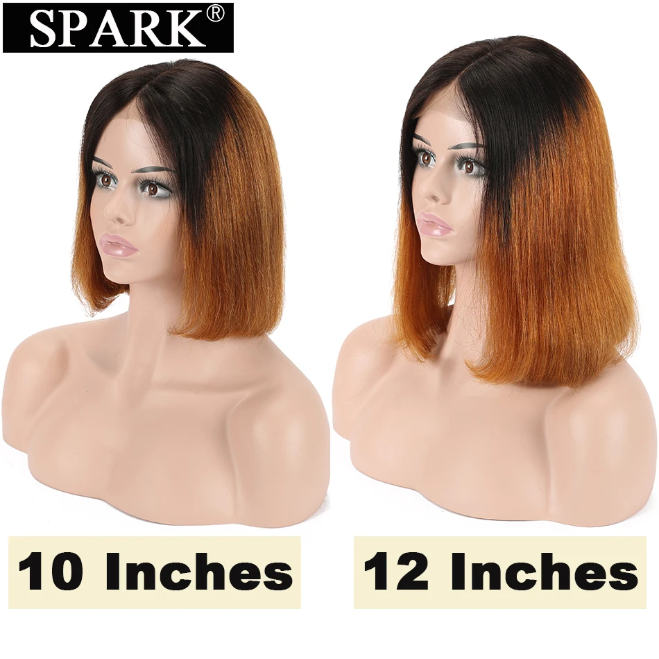 Парики из натуральных волос на шнурках SPARK 4x4 прямые парики 1B/30 & 4/27|Парик кружеве| |