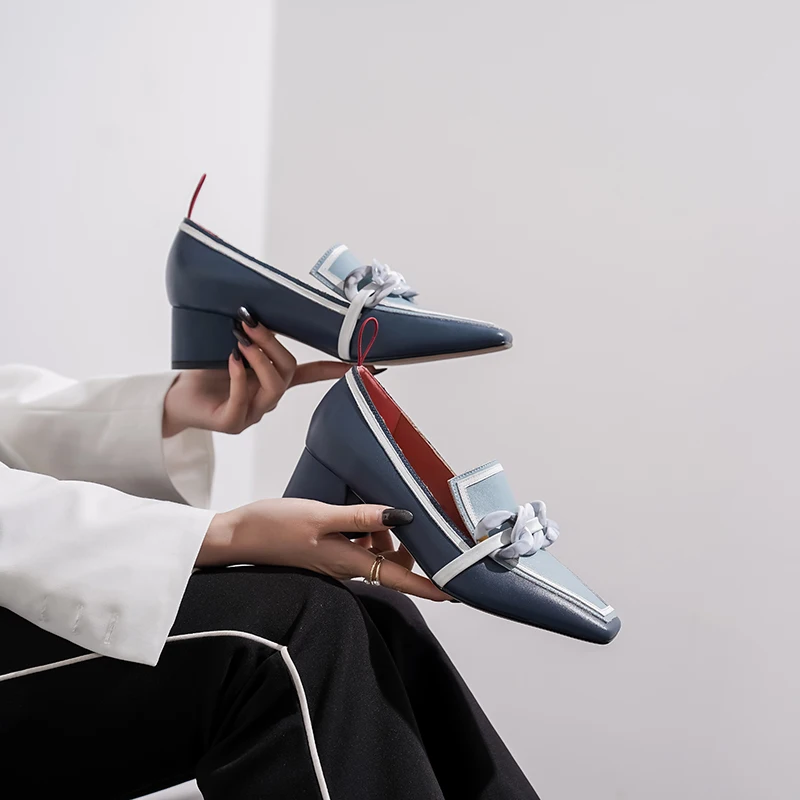 INS/Лидер продаж Женские туфли-лодочки Натуральная кожа 22-25 см Воловья