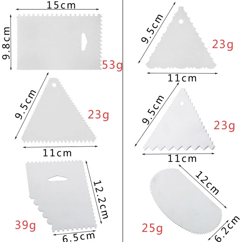 10pcs Stainless Steel Spatula sets Baking Pastry DIY Tools Fondant Cream Mixing Scraper Smooth Cake Trapezoid |