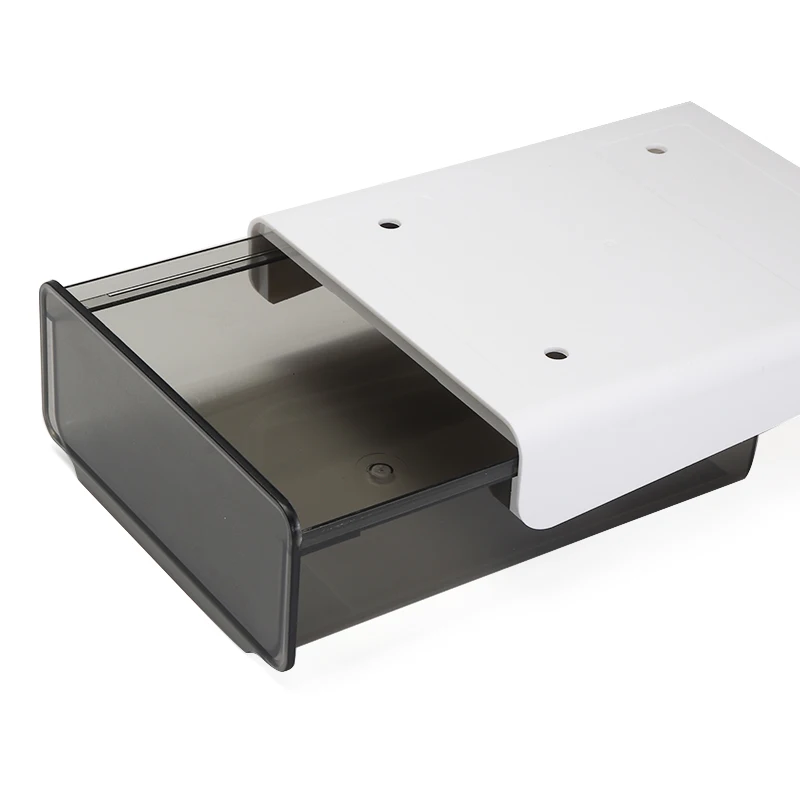 

1pc Large Capacity Under Desk Drawer Self Stick Pencil Tray Storage Case Home Office Drawer Pen Tray Organizer Box