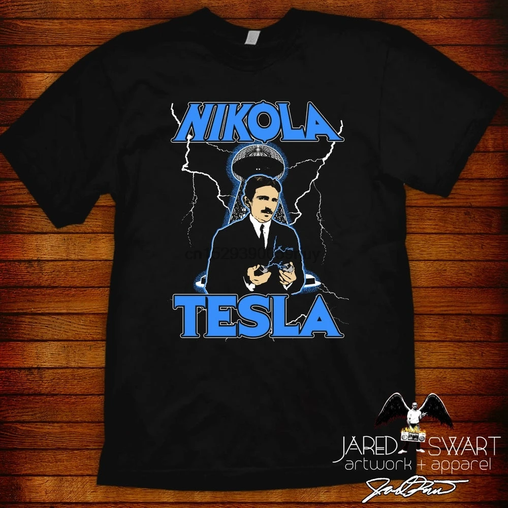 Nikola Tesla T shirt of Jared Swart pop art series S M L XL 2XL 3XL 4XL 5XL также подходит для женщин | Мужская
