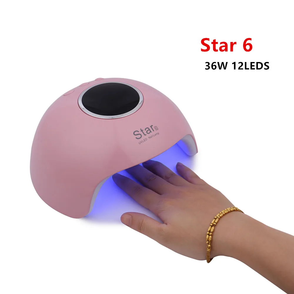 36W Nail Lamp Star6 White Pink Light Therapy Machine USB Led Dryer Induction Quick-drying Gel Art To | Красота и здоровье