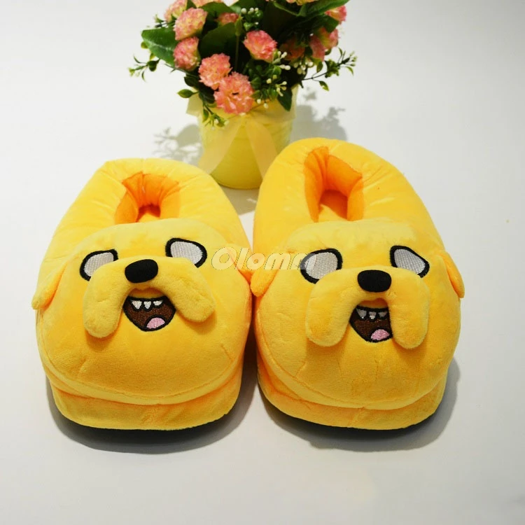 Cartoon Slippers Adventure time Women Anti-Slip Finn Jake Indoor Home Anime character Bedroom Warm Soft Christmas gift | Обувь
