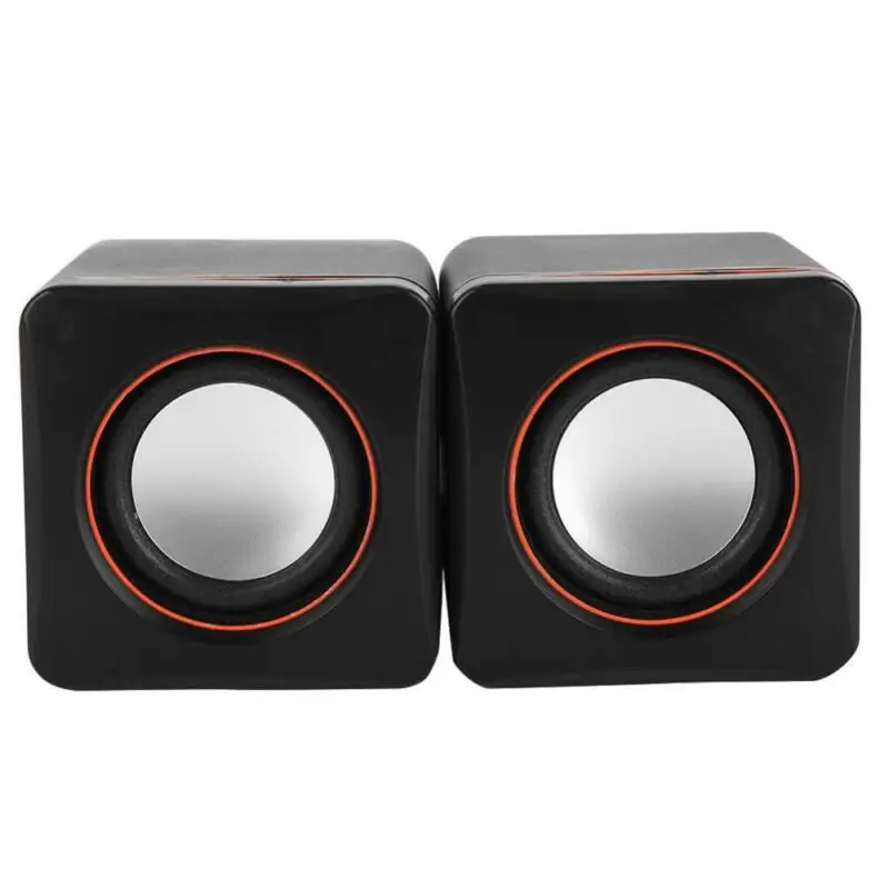 1 пара USB 5V Компьютерные колонки тяжелый басовый сабвуфер 3,5 мм MP3 для ПК, ноутбука, настольного компьютера стерео аудио Динамик для небольших pow