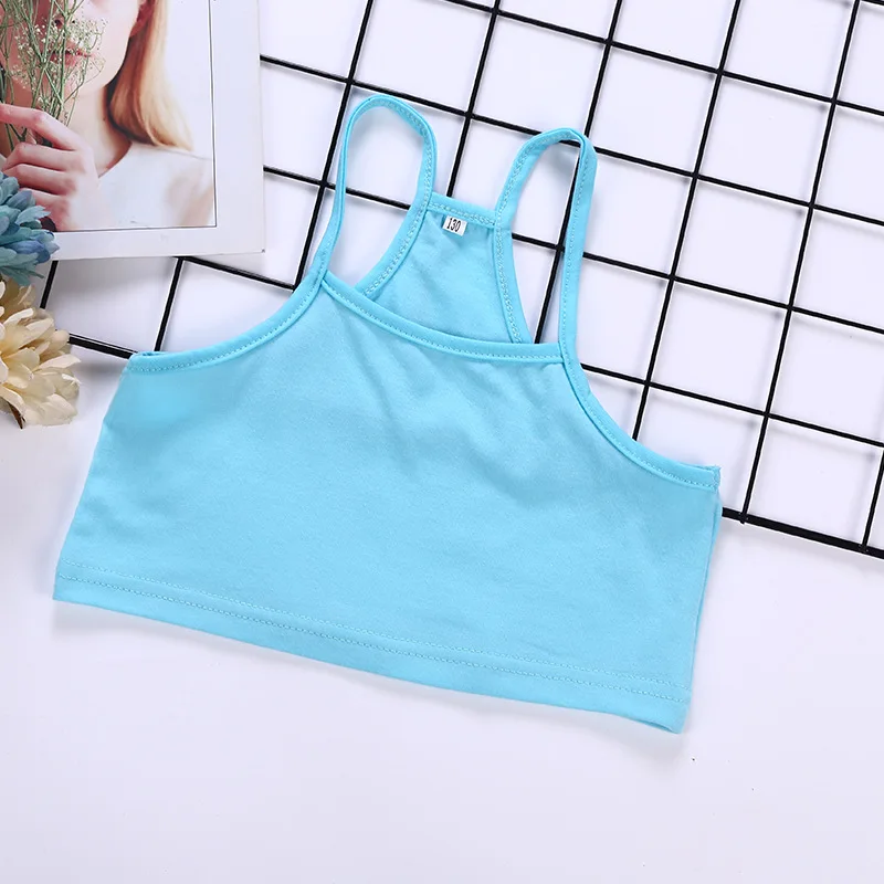 

Girl Underwear Small Vest for Primary and Middle School Children's Cotton Sling Strapless Bra Children's Bra crop tops